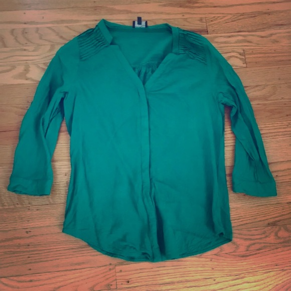 Market & Spruce Green Blouse - Picture 1 of 2